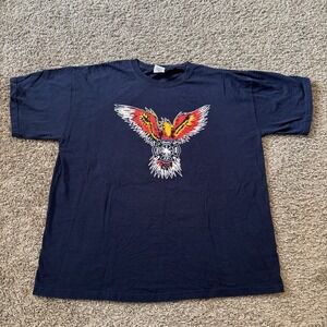 Vintage Butte 53 USA Fire Rescue Tee T Shirt Phoenix Flaming Bald Eagle XL Large